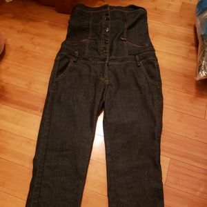 Strapless Jean Romper Overalls